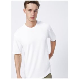 Lee L65BPZNQ Bisiklet Yaka Ekru Erkek T-Shirt