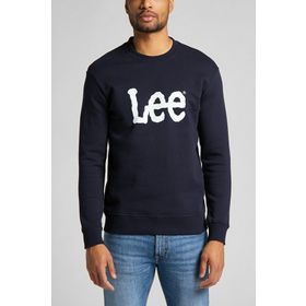 Lee L80XTJMA Crew Neck Bisiklet Yaka Regular Fit Baskılı Lacivert Erkek Sweatshirt