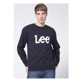 Lee L80XTJMA Crew Neck Bisiklet Yaka Regular Fit Baskılı Lacivert Erkek Sweatshirt