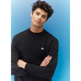 Lee L81IRY01 Siyah Bisiklet Yaka Erkek Sweatshirt