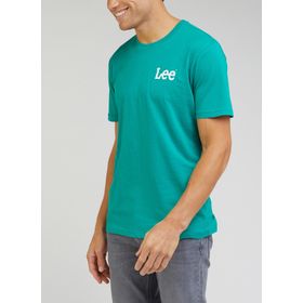 Lee LL04FQA12 Bisiklet Yaka Yeşil Erkek T-shirt