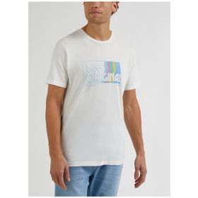Lee LL07FENQ Bisiklet Yaka Ekru Erkek T-Shirt