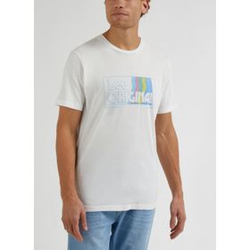 Lee LL07FENQ Bisiklet Yaka Ekru Erkek T-Shirt