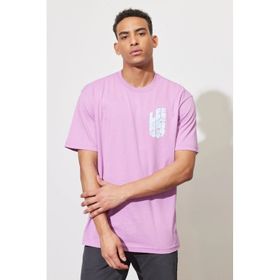 Lee LL08FE63 Pembe Erkek T-shirt