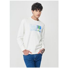 Lee LL20FRNQ Bisiklet Yaka Ekru Erkek Sweatshirt