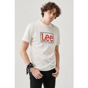 Lee Sıfır Yaka Regular Fit Ekru Erkek T-Shirt L68TYSMK
