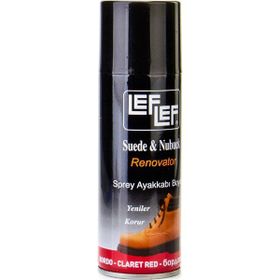 Leflef Süet Nubuk Bordo 200 ml Sprey Ayakkabı Boyası