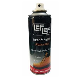 Leflef Süet Nubuk Bordo 200 ml Sprey Ayakkabı Boyası