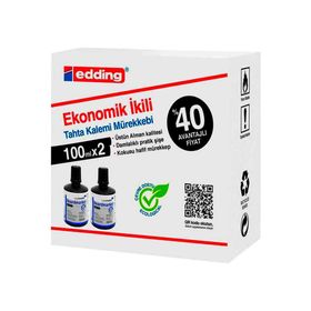 Legamaster 100 ml Siyah 2'li Beyaz Tahta Mürekkep