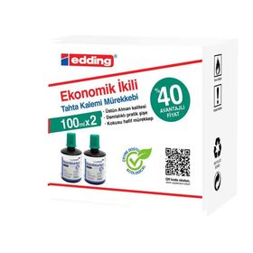 Legamaster Ekonomik 2x100 ml Yeşil Tahta Kalem Mürekkebi