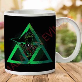 Legend of Zelda Link Green Triforce Baskılı Kupa