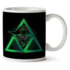 Legend of Zelda Link Green Triforce Baskılı Kupa