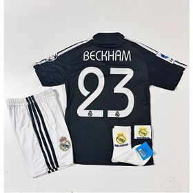 Legent Lady Siyah R Madrid 2004/05 Sezono David Beckham Armalı Nostalji Çocuk Forması