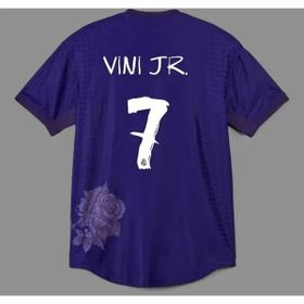 Legent Lady Vinicius Jr. 2023-24 Sezon Real Madrid Mor Güllü Özel Tasarımlı Yetişkin Forması