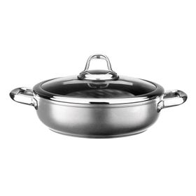 Leggno Master Gri 24 CM Titanium Sığ Tencere