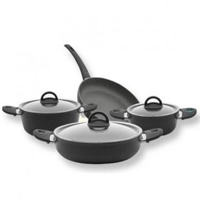 Leggno Neo2121set04 18 cm ve 22 cm Derin Tencere 7 Parça Granit Set