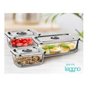 Leggno Vtr7070scs03 Vetro 3'lü Set Cam Saklama Kabı