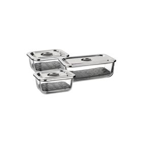 Leggno Vtr7070scs03 Vetro 3'lü Set Cam Saklama Kabı