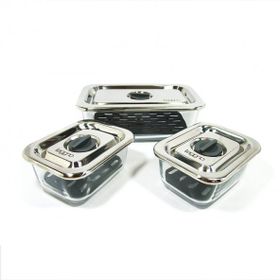 Leggno Vtr7070scs03 Vetro 3'lü Set Cam Saklama Kabı
