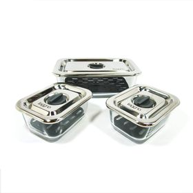 Leggno Vtr7070scs03 Vetro 3'lü Set Cam Saklama Kabı