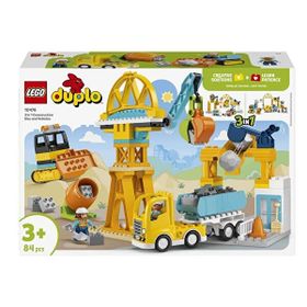 Lego 10476 Duplo Kasabası 3'ü 1 Arada İnşaat Sahası ve Araçları
