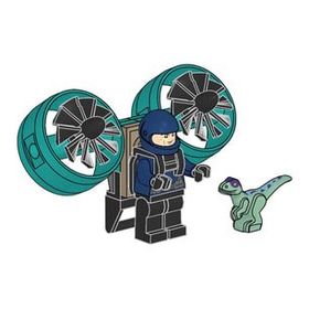 Lego 122505 Jurassic World Ranger With Helipack and Baby Raptor