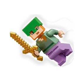Lego 15571040009432 Minecraft Yeşil Kasklı Alex Orijinal Minifigür
