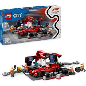 Lego 60443 City Ferrari Arabalı F1 Pit Stop