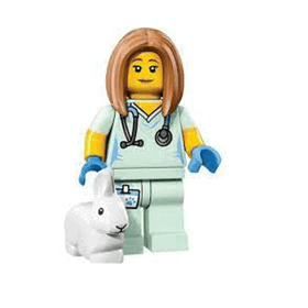 Lego 71018 Veteriner Tavşan Minifigures Series 17 Mini Figür