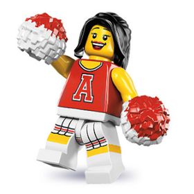 Lego 8833 Red Cheerleader Figür