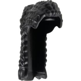 Lego Aksesuar Minifigür Minifigure Kahküllü Örgülü Siyah Kadın Saç