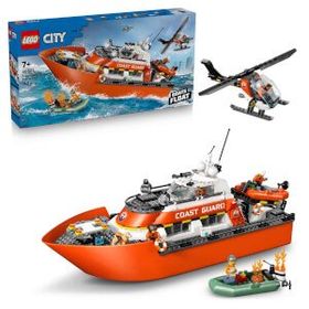 Lego City 60504 Sahil Güvenlik Kurtarma Botu ve Helikopteri 742 Parça Yapım Seti