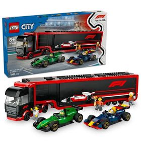 Lego City RB20 ve AMR24 F1 Arabalı F1 Kamyonu 1086 Parça Yaratıcı Oyuncak Yapım Seti
