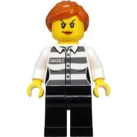 Lego CTY1129 Police Jail Prisoner 50382 Prison Stripes Mini Figür