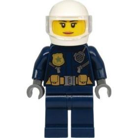 Lego CTY1134 Police City Motorcyclist Female, Leather Jacket With Gold Badge Mini Figür