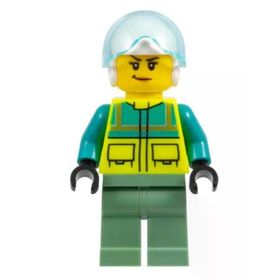Lego CTY1335 Rescue Helicopter Pilot Female Mini Figür