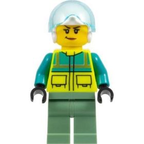 Lego CTY1335 Rescue Helicopter Pilot Female Mini Figür