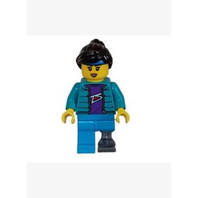 Lego CTY1628 Skateboarder Female Dark Azure Legs With Prosthetic Leg Minifigür