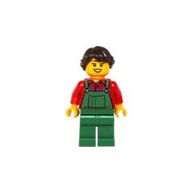 Lego HOL038 Overalls Farmer Female Mini Figür