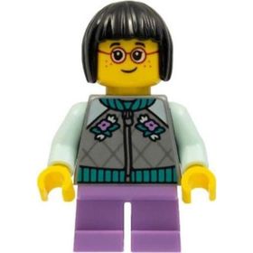 Lego HOL262 Child Girl Flat Silver Jacket Mini Figür