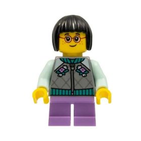 Lego HOL262 Child Girl Flat Silver Jacket Mini Figür