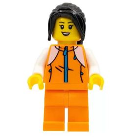 Lego HOL266 Woman Orange Tracksuit Minifigür