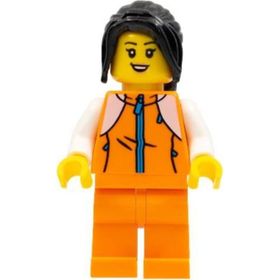 Lego HOL266 Woman Orange Tracksuit Minifigür