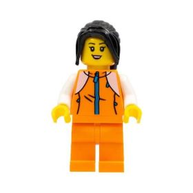 Lego HOL266 Woman Orange Tracksuit Minifigür