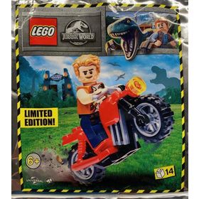Lego Jurassic 122114 Owen And Red Motorbike