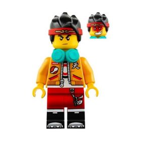 Lego MK019 Monkie Kid Bright Light Orange Open Jacket Mini Figür