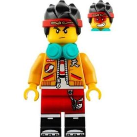 Lego MK019 Monkie Kid Bright Light Orange Open Jacket Mini Figür