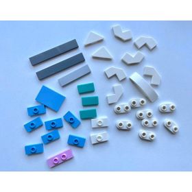Lego Orijinal Parçalar Karma Mavi Yeşil Beyaz Tile Plate