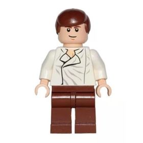 Lego SW0278 Star Wars Han Solo White Shirt With Wrinkles on Front Minifigür