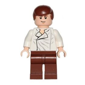 Lego SW0278 Star Wars Han Solo White Shirt With Wrinkles on Front Minifigür